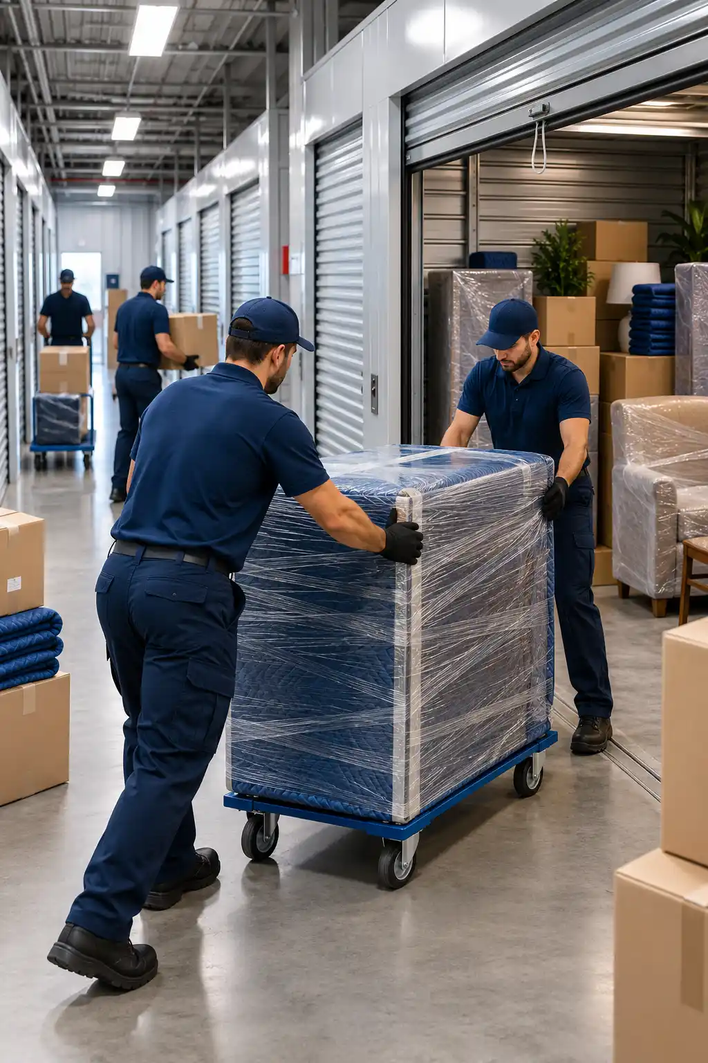 Movers Loading a Self-Storage Unit