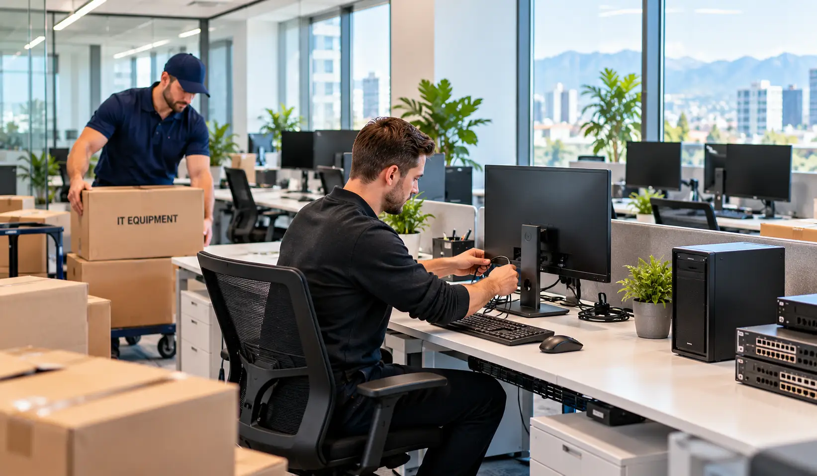 Modern Office Setup in Progress