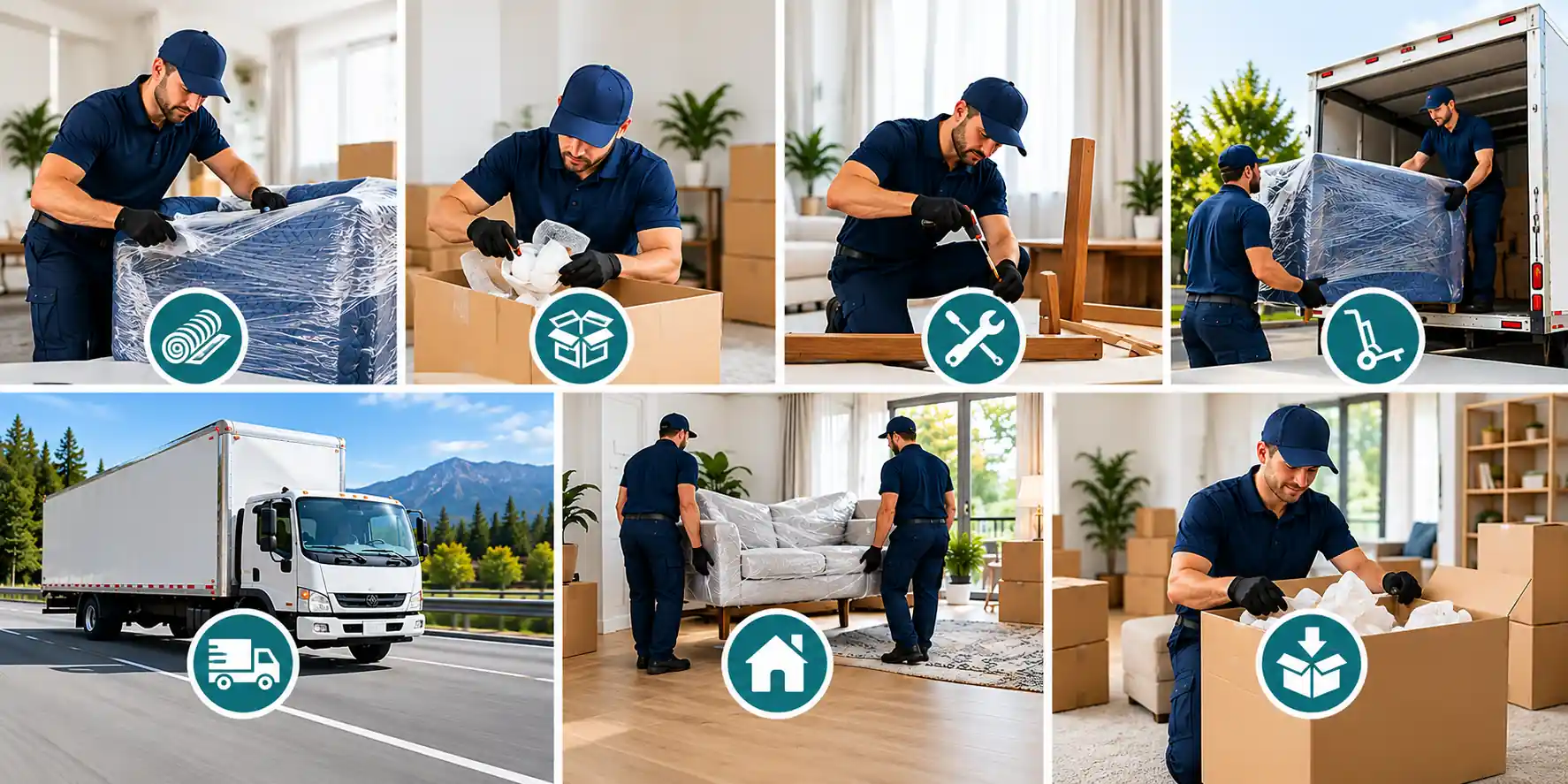 Professional Moving Service Montage